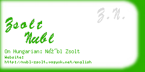 zsolt nubl business card